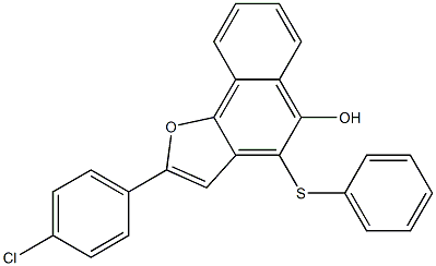 4-Phenylthio-2-(4-chlorophenyl)naphtho[1,2-b]furan-5-ol Struktur