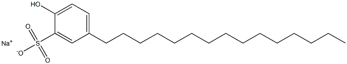 2-Hydroxy-5-pentadecylbenzenesulfonic acid sodium salt Struktur