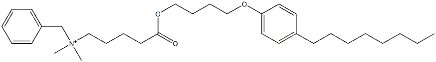 N,N-Dimethyl-N-benzyl-N-[4-[[4-(4-octylphenyloxy)butyl]oxycarbonyl]butyl]aminium Struktur