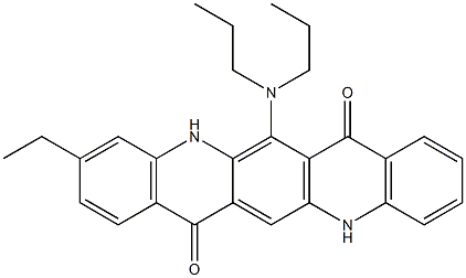 6-(Dipropylamino)-3-ethyl-5,12-dihydroquino[2,3-b]acridine-7,14-dione Struktur