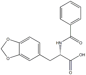 N-Benzoyl-3,4-(methylenebisoxy)-L-phenylalanine Struktur