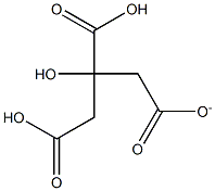 Citric acidanion Struktur