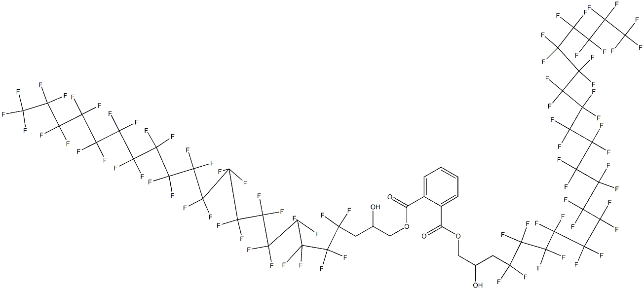 Phthalic acid di[3-(nonatriacontafluorononadecyl)-2-hydroxypropyl] ester Struktur