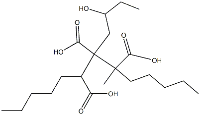 Butane-1,2,3-tricarboxylic acid 2-(2-hydroxybutyl)1,3-dipentyl ester Struktur