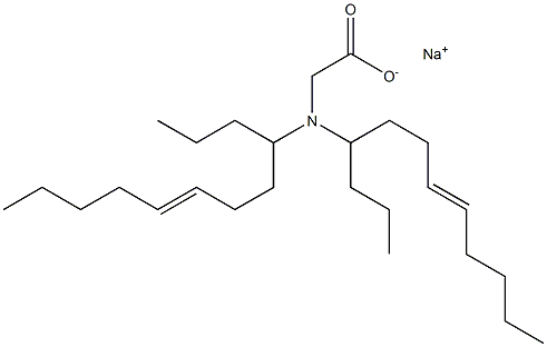 N,N-Di(7-dodecen-4-yl)glycine sodium salt Struktur