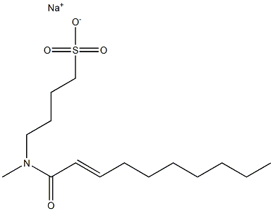 4-[N-(2-Decenoyl)-N-methylamino]-1-butanesulfonic acid sodium salt Struktur