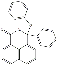 3-Phenyl-3-(phenoxy)-1H,3H-naphtho[1,8-cd]pyran-1-one Struktur