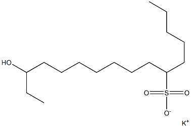 14-Hydroxyhexadecane-6-sulfonic acid potassium salt Struktur