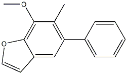 5-Phenyl-6-methyl-7-methoxybenzofuran Struktur