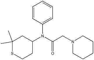 N-(2,2-Dimethyltetrahydro-2H-thiopyran-4-yl)-N-phenyl-1-piperidineacetamide Struktur