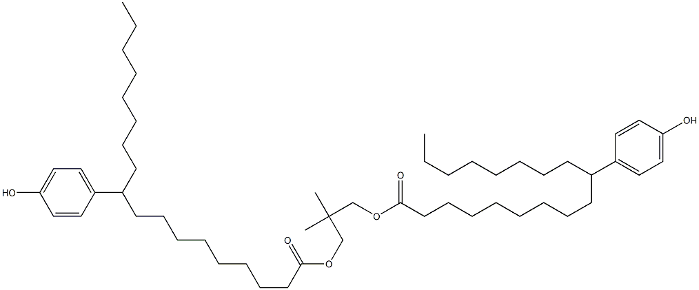 Bis[10-(4-hydroxyphenyl)stearic acid]2,2-dimethylpropane-1,3-diyl ester Struktur