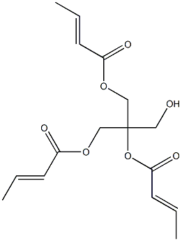 Tris[(E)-2-butenoic acid]2-(hydroxymethyl)propane-1,2,3-triyl ester Struktur