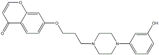 7-[3-[4-(3-Hydroxyphenyl)-1-piperazinyl]propyloxy]-4H-1-benzopyran-4-one Struktur