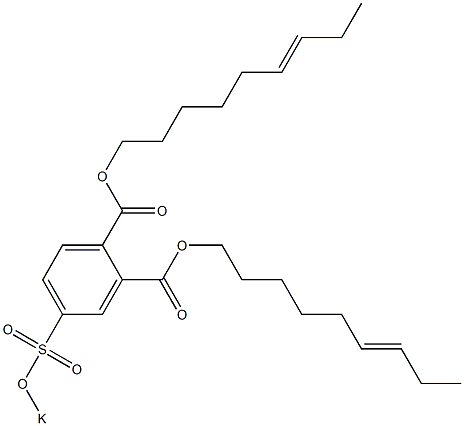 4-(Potassiosulfo)phthalic acid di(6-nonenyl) ester Struktur