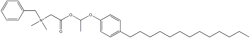 N,N-Dimethyl-N-benzyl-N-[[[1-(4-tridecylphenyloxy)ethyl]oxycarbonyl]methyl]aminium Struktur