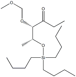 (4S,5R)-4-Methoxymethoxy-5-tributylsiloxy-3-hexanone Struktur