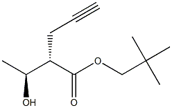 (2S,3S)-3-Hydroxy-2-(2-propynyl)butyric acid 2,2-dimethylpropyl ester Struktur