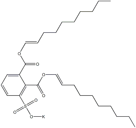 3-(Potassiosulfo)phthalic acid di(1-decenyl) ester Struktur