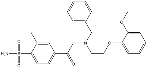 4-[[N-Benzyl-N-[2-(2-methoxyphenoxy)ethyl]amino]methylcarbonyl]-2-methylbenzenesulfonamide Struktur