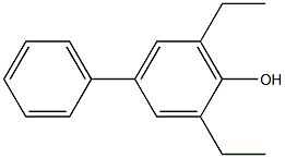 4-Phenyl-2,6-diethylphenol Struktur