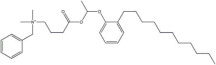 N,N-Dimethyl-N-benzyl-N-[3-[[1-(2-undecylphenyloxy)ethyl]oxycarbonyl]propyl]aminium Struktur