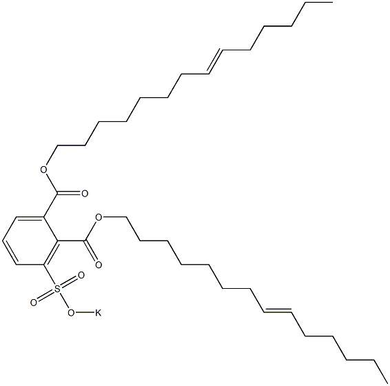 3-(Potassiosulfo)phthalic acid di(8-tetradecenyl) ester Struktur