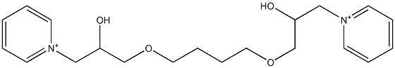 1,1'-[Butane-1,4-diylbis[oxy(2-hydroxypropane-3,1-diyl)]]bispyridinium Struktur