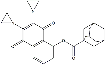 2,3-Bis(1-aziridinyl)-5-(1-adamantylcarbonyloxy)-1,4-naphthoquinone Struktur