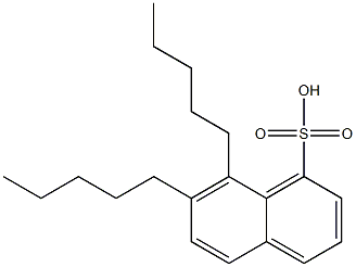 7,8-Dipentyl-1-naphthalenesulfonic acid Struktur