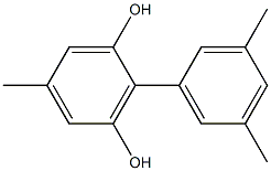 5-Methyl-2-(3,5-dimethylphenyl)benzene-1,3-diol Struktur