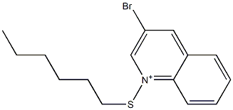 1-Hexylthio-3-bromoquinolinium Struktur