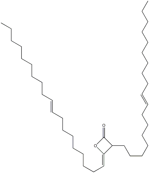 3-(8-Octadecenyl)-4-(9-nonadecen-1-ylidene)oxetan-2-one Struktur