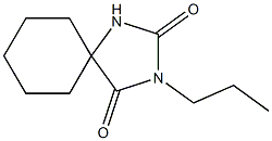 3-Propyl-2,4-dioxo-1,3-diazaspiro[4.5]decane Struktur