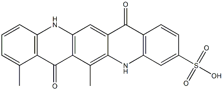 5,7,12,14-Tetrahydro-6,8-dimethyl-7,14-dioxoquino[2,3-b]acridine-3-sulfonic acid Struktur