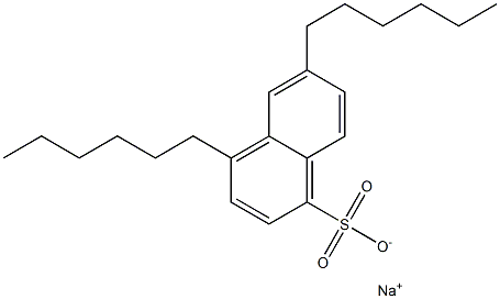 4,6-Dihexyl-1-naphthalenesulfonic acid sodium salt Struktur