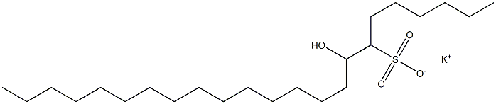 8-Hydroxytricosane-7-sulfonic acid potassium salt Struktur