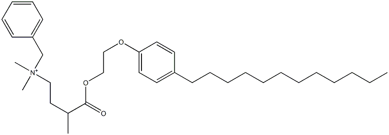 N,N-Dimethyl-N-benzyl-N-[3-[[2-(4-dodecylphenyloxy)ethyl]oxycarbonyl]butyl]aminium Struktur