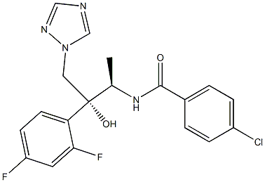 N-[(1R,2R)-2-(2,4-Difluorophenyl)-2-hydroxy-1-methyl-3-(1H-1,2,4-triazol-1-yl)propyl]4-chlorobenzamide Struktur