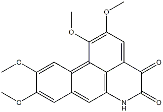 1,2,9,10-Tetramethoxy-4H-dibenzo[de,g]quinoline-4,5(6H)-dione Struktur