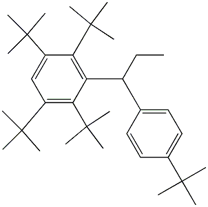 1-(2,3,5,6-Tetra-tert-butylphenyl)-1-(4-tert-butylphenyl)propane Struktur