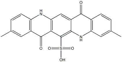 5,7,12,14-Tetrahydro-3,9-dimethyl-7,14-dioxoquino[2,3-b]acridine-6-sulfonic acid Struktur