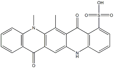 5,7,12,14-Tetrahydro-12,13-dimethyl-7,14-dioxoquino[2,3-b]acridine-1-sulfonic acid Struktur