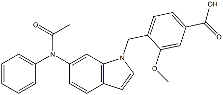 4-[6-(Phenylacetylamino)-1H-indol-1-ylmethyl]-3-methoxybenzoic acid Struktur