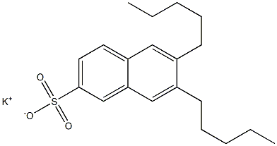 6,7-Dipentyl-2-naphthalenesulfonic acid potassium salt Struktur