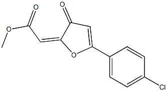 2-Methoxycarbonylmethylene-5-(4-chlorophenyl)furan-3(2H)-one Struktur