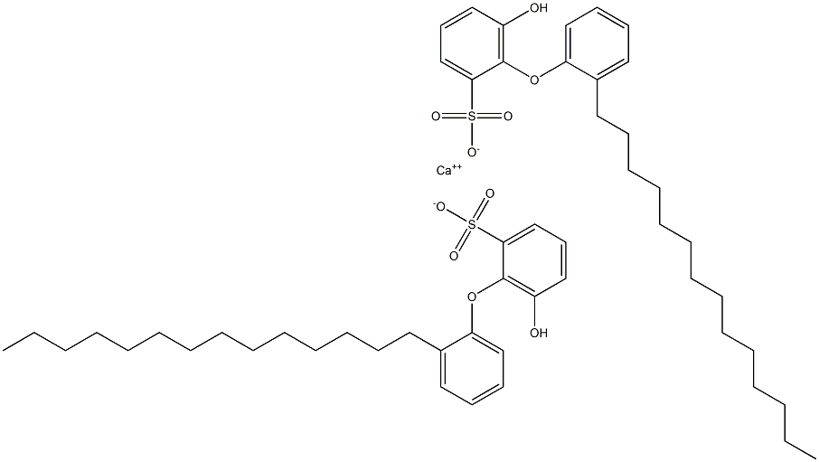 Bis(6-hydroxy-2'-tetradecyl[oxybisbenzene]-2-sulfonic acid)calcium salt Struktur