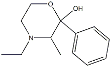 4-Ethyl-2-hydroxy-3-methyl-2-phenylmorpholine Struktur