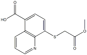 8-[(Methoxycarbonylmethyl)thio]quinoline-5-carboxylic acid Struktur