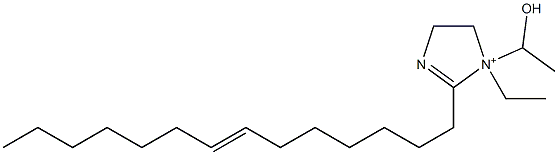 1-Ethyl-1-(1-hydroxyethyl)-2-(7-tetradecenyl)-2-imidazoline-1-ium Struktur