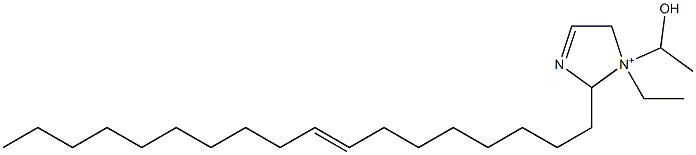 1-Ethyl-1-(1-hydroxyethyl)-2-(8-octadecenyl)-3-imidazoline-1-ium Struktur